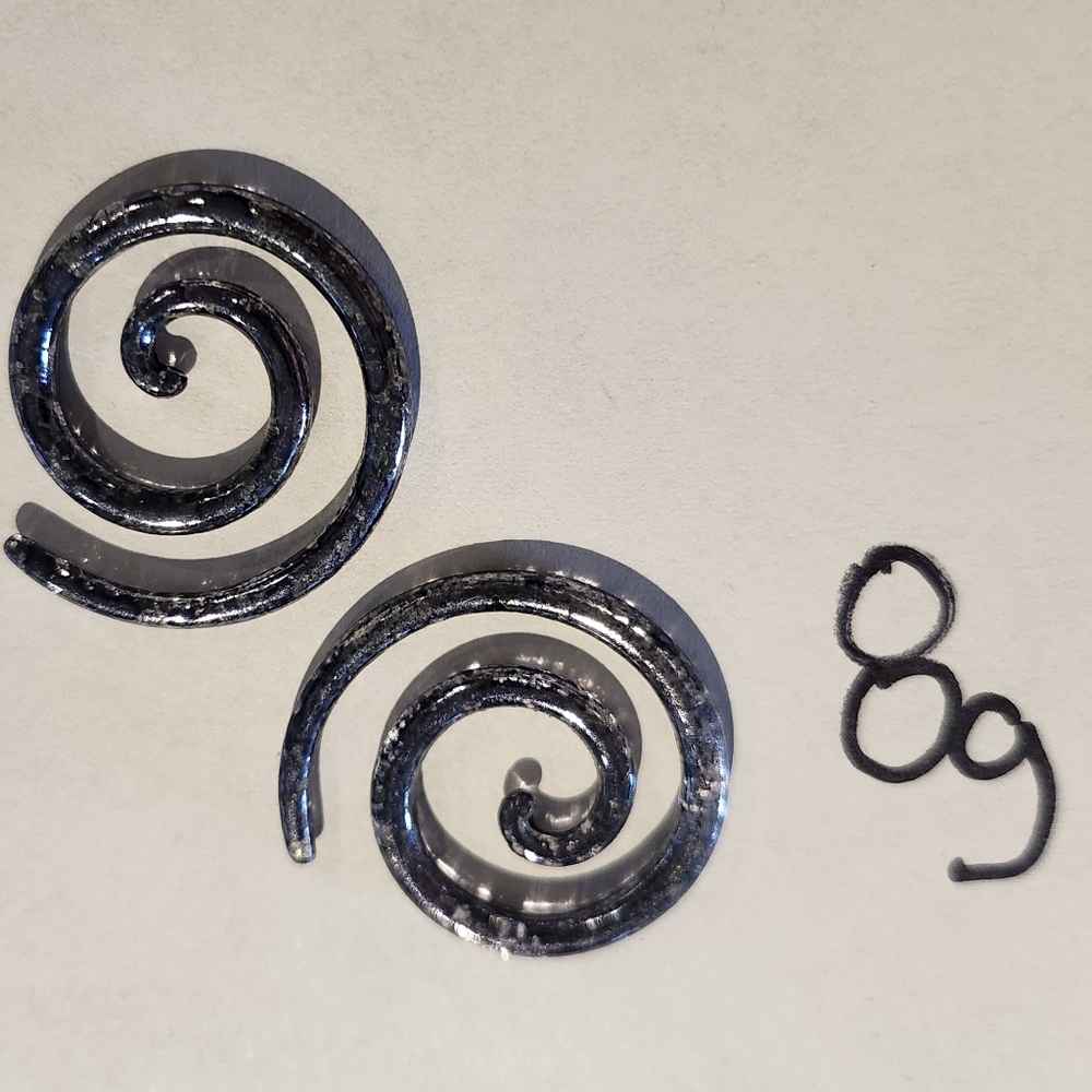 Silver Spiral Earrings